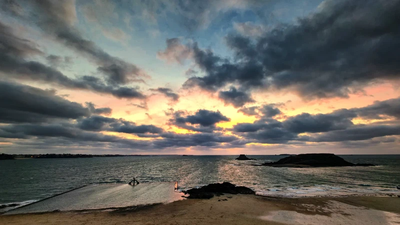 La fine di un giorno autunnale a Saint Malo