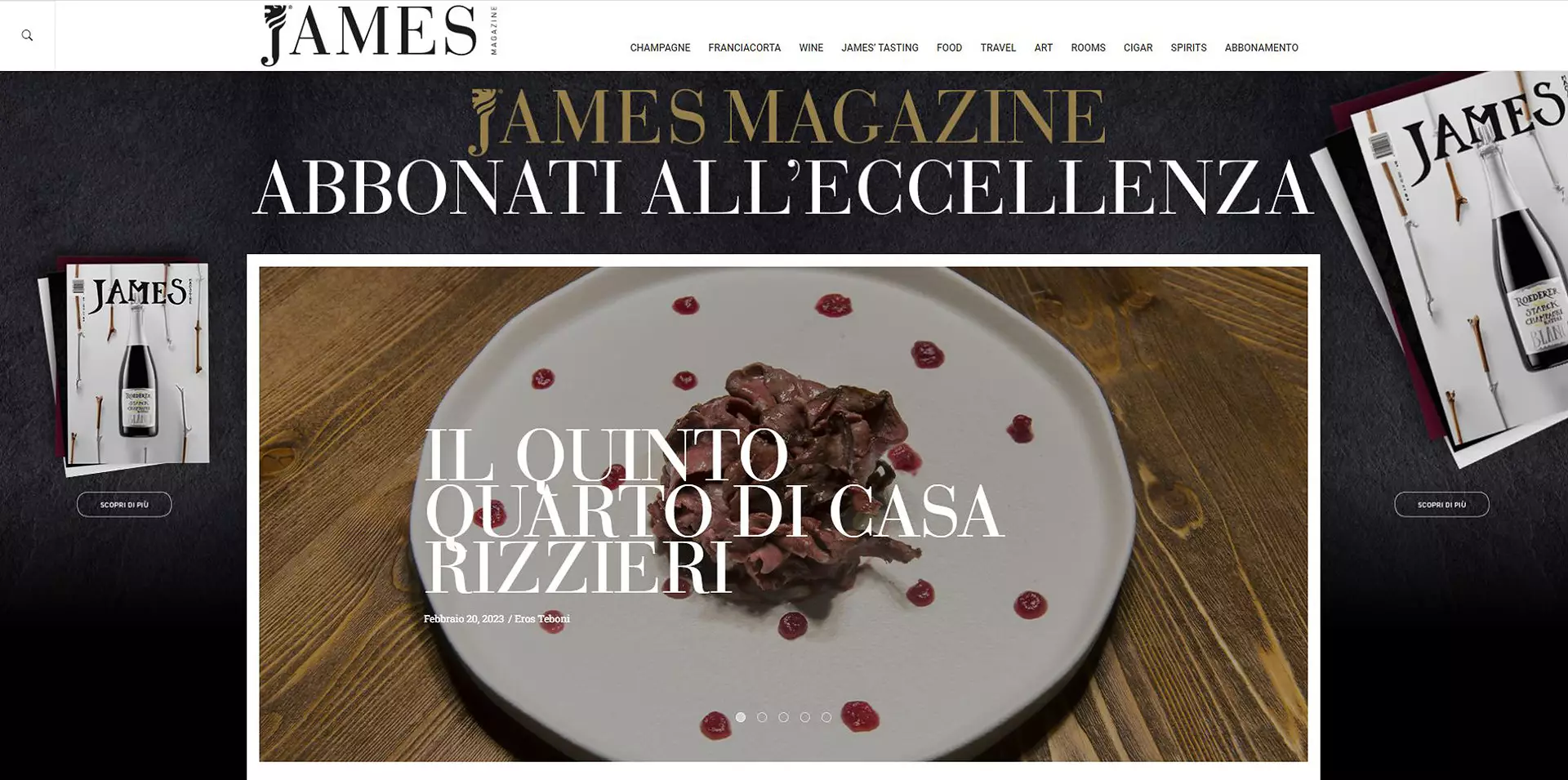 JAMES MAGAZINE - Il quinto quarto di casa Rizzieri
