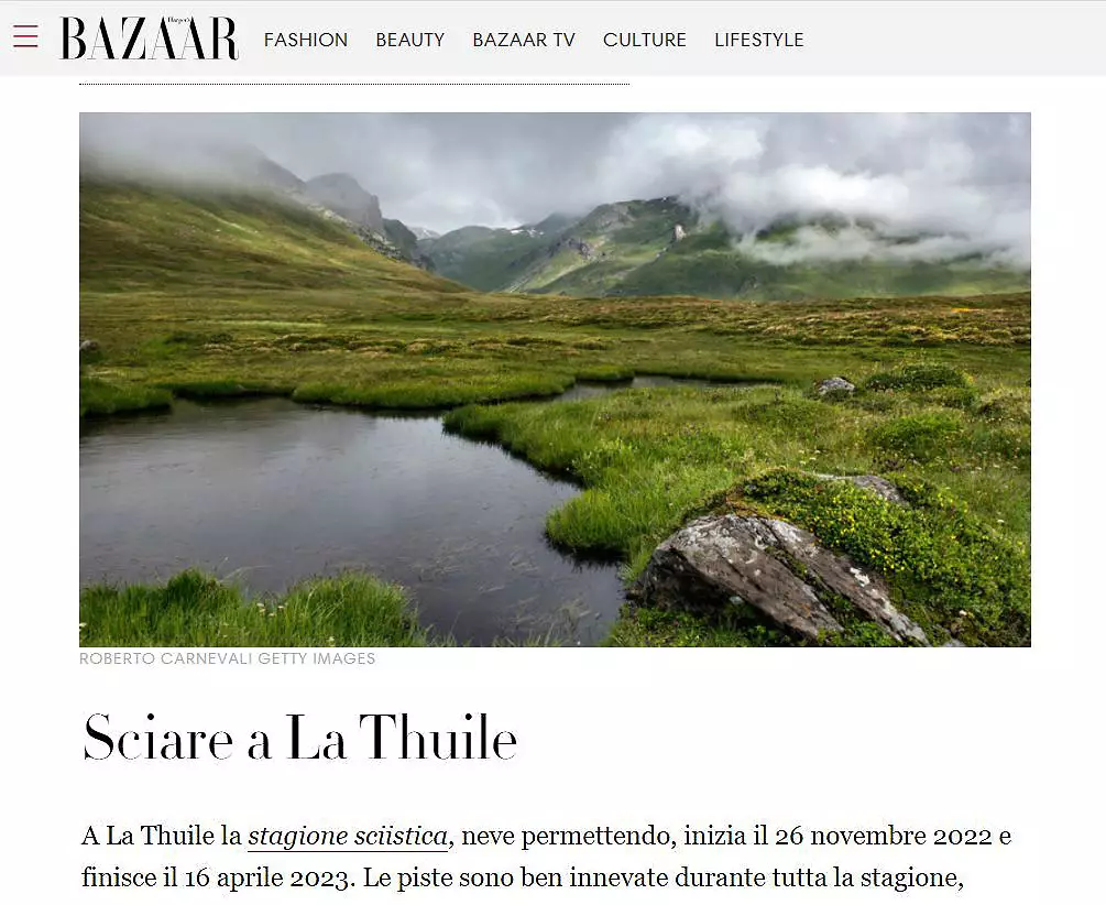 HARPER'S BAZAAR - Tutti i segreti di La Thuile
