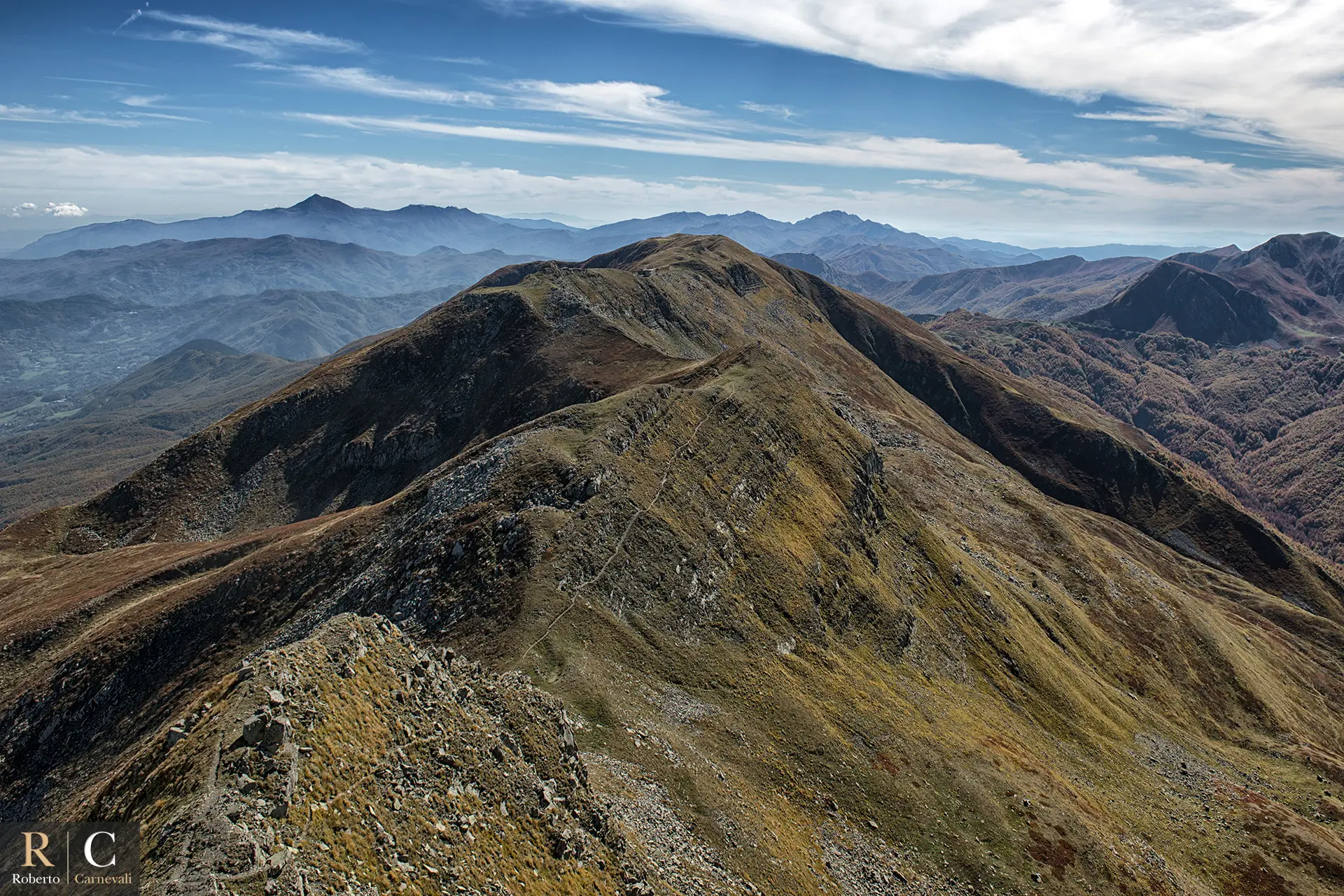 Panorama dalla vetta del monte Cusna