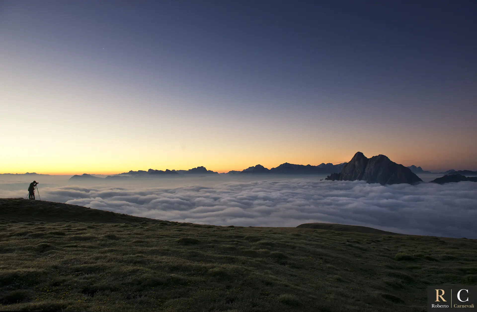 Dolomiti prima dell'alba