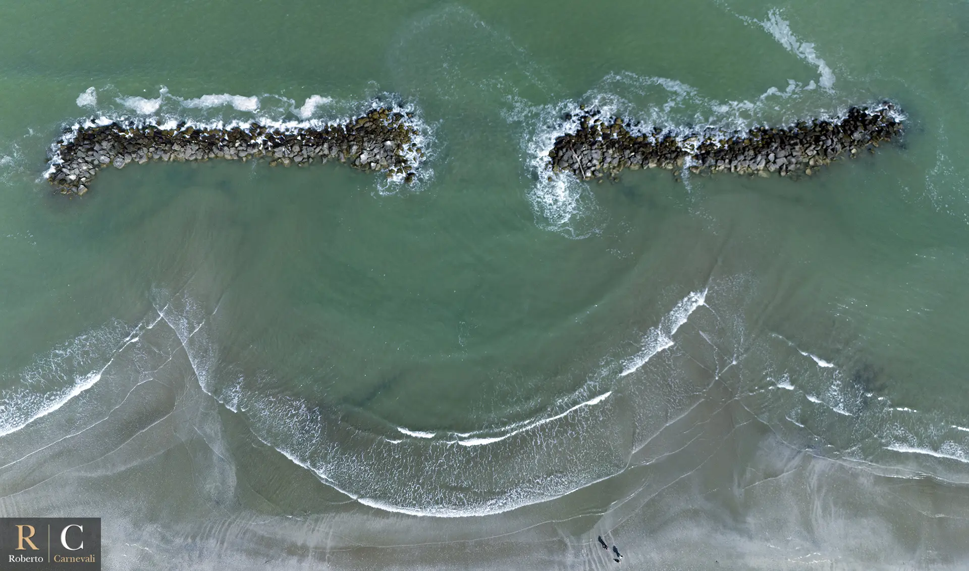 Il sorriso del mare a Porto Garibaldi dal drone