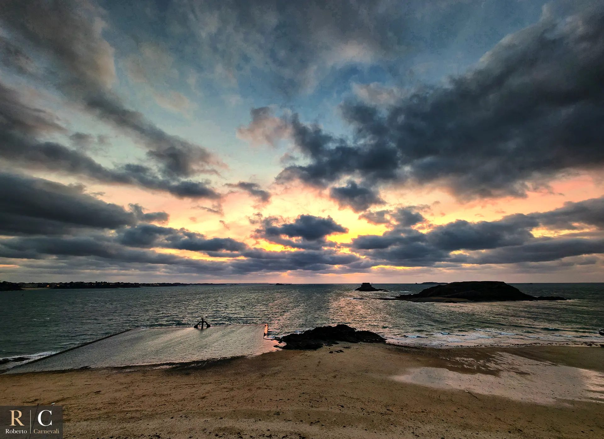 La fine di un giorno autunnale a Saint Malo