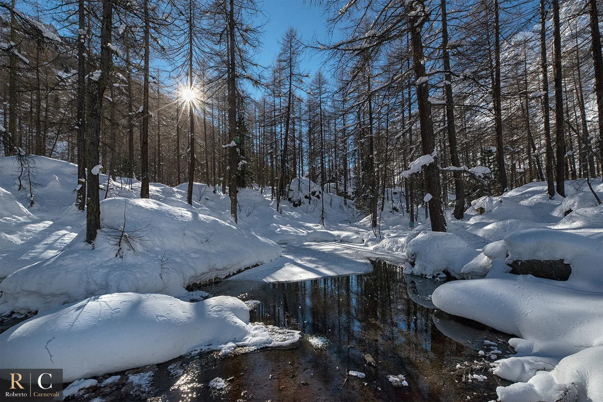 Mattinata invernale al lago del Pellaud in Val di Rhemes