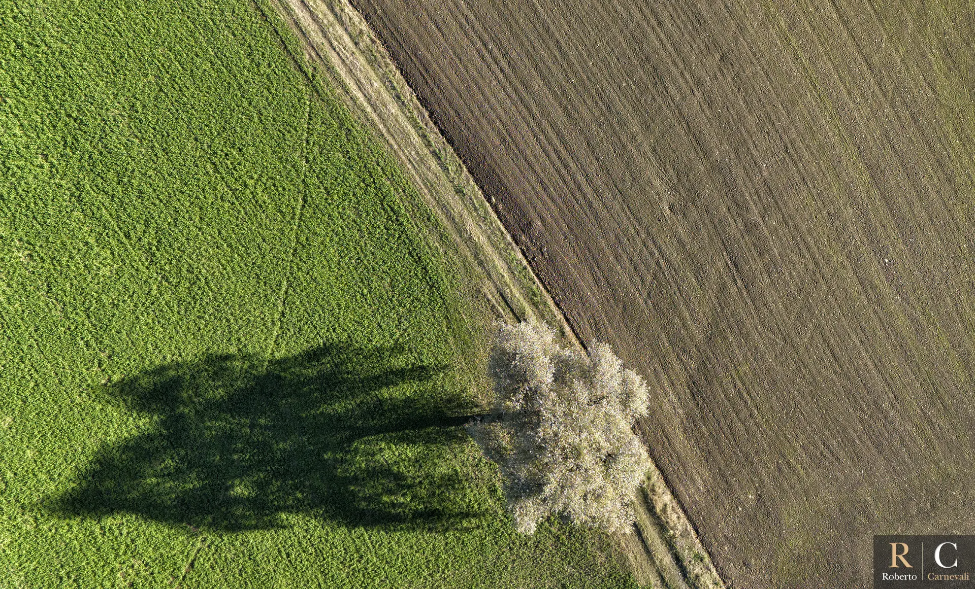 Paesaggio italiano dal drone