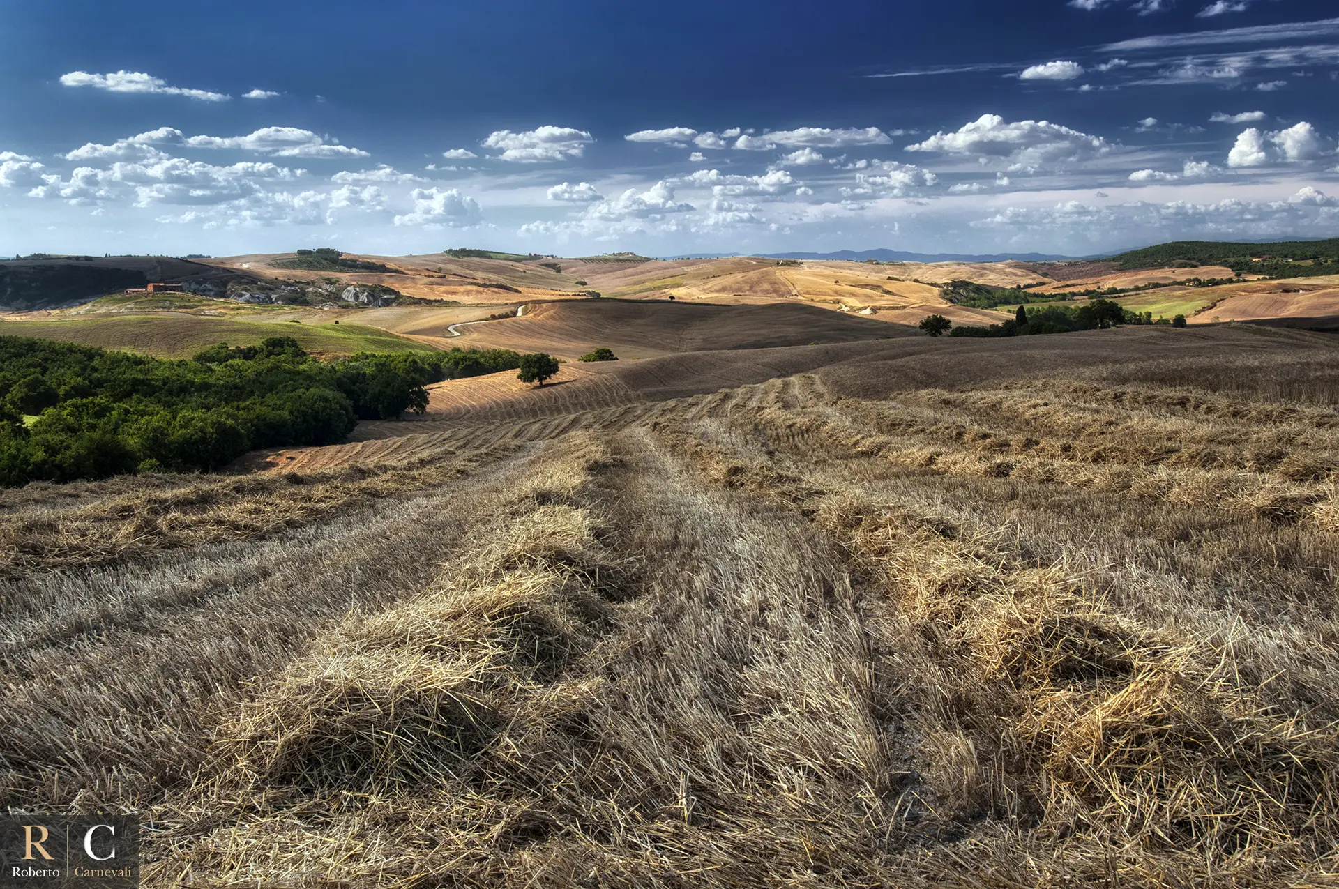 Paesaggio volterrano al tramonto