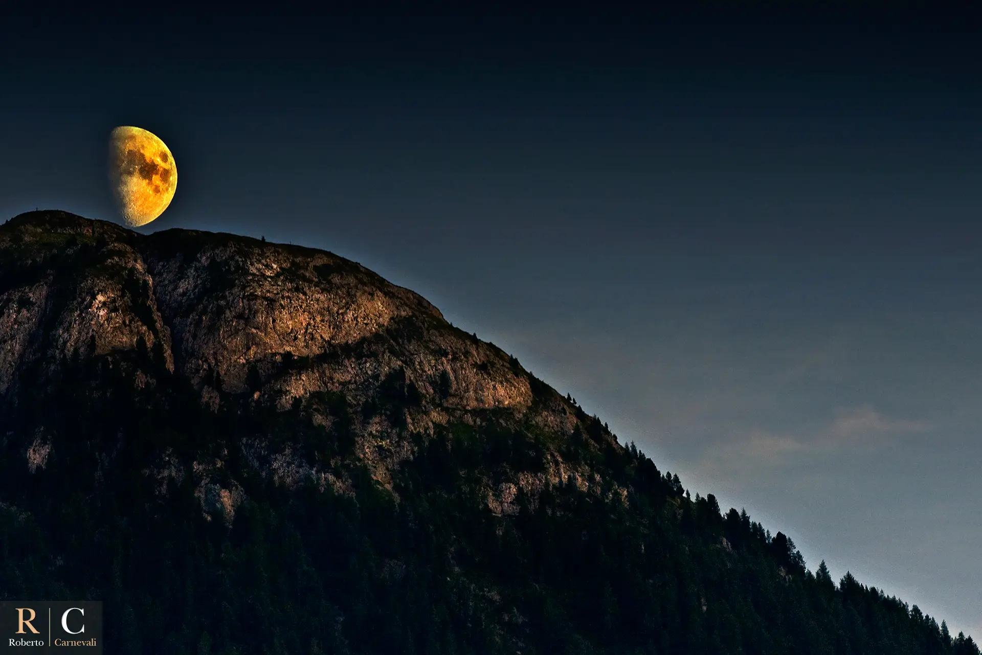Uno scivolo per la luna in val di Fassa