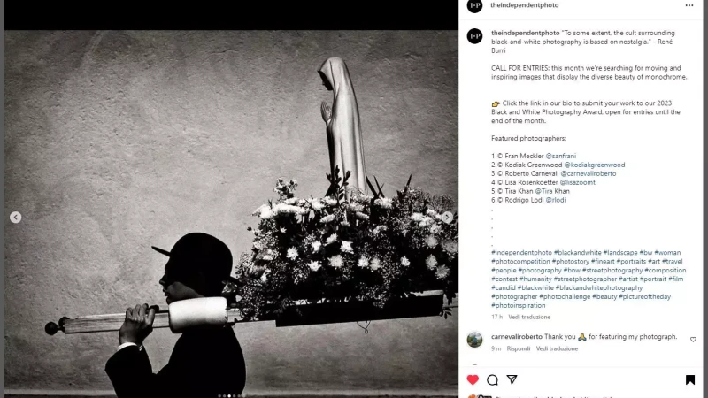 Black and White Photography Award - The Independent  - Featured Photographers - Roberto Carnevali