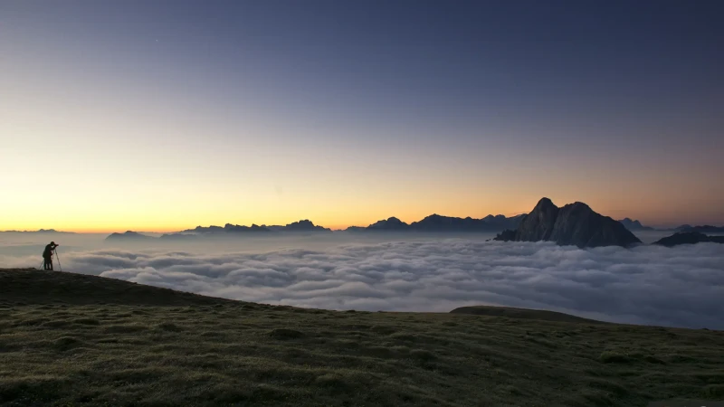 Dolomiti prima dell'alba