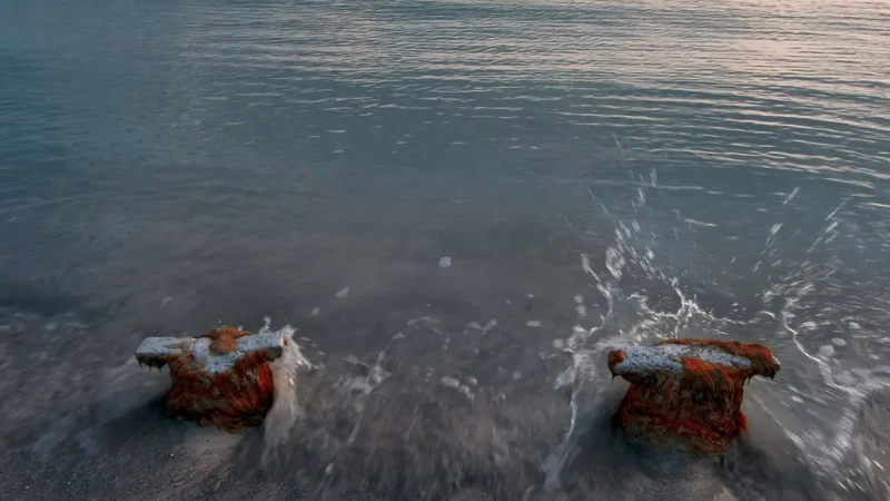 Il suono del mare al tramonto a Rosignano Solvay