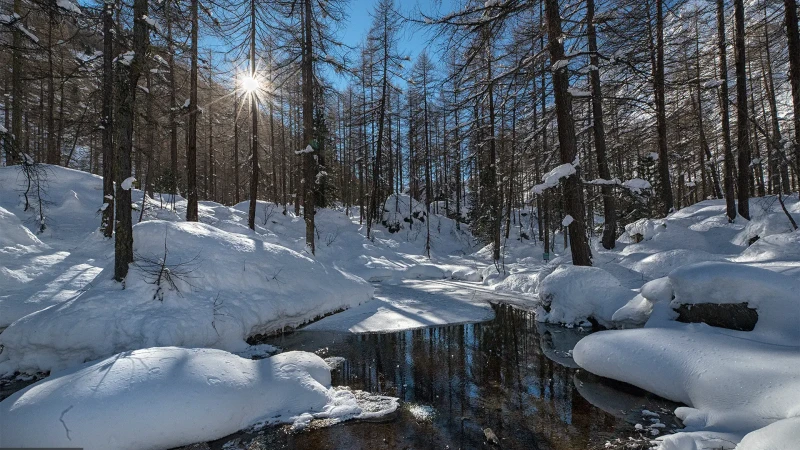 Mattinata invernale al lago del Pellaud in Val di Rhemes