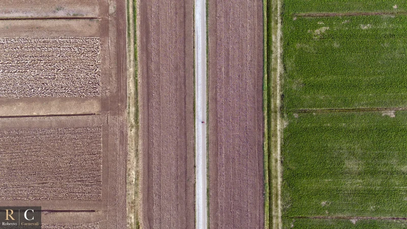 Paesaggio emiliano dal drone