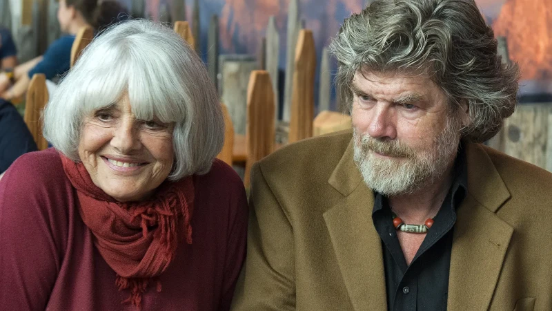 Rossana Podestà e Reinhold Messner all'IMS di Bressanone