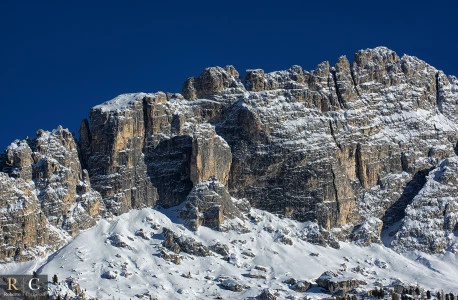 L'inverno sui Cadini di Misurina visti dal lago di Misurina