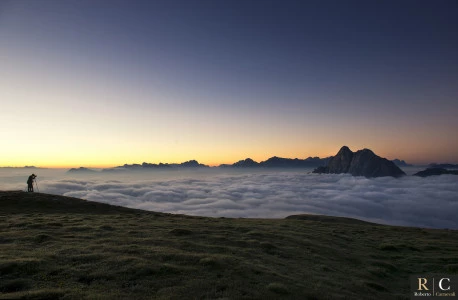 Dolomiti prima dell'alba