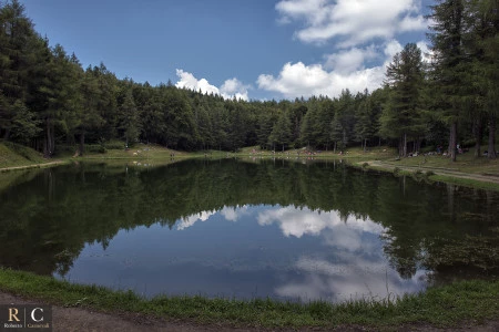 La fine di una giornata estiva al Lago della Ninfa