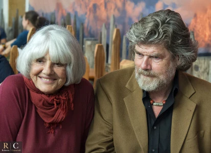 Rossana Podestà e Reinhold Messner all'IMS di Bressanone
