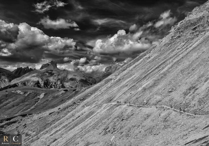 Scenari da sogno nelle Dolomiti di Sesto in bianco e nero