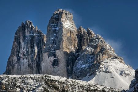 Le Tre Cime di Lavaredo in inverno